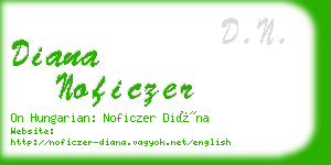 diana noficzer business card